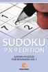 Sudoku 9 x 9 Edition: Sudoku Puzzles for Beginners Vol 1
