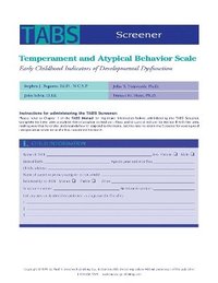 Temperament and Atypical Behavior Scale (TABS) Screener (hftad)