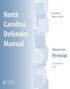 North Carolina Defender Manual, Volume One