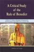 A Critical Study of the Rule of Benedict - Volume 3