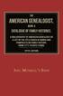 The American Genealogist, Being a Catalogue of Family Histories: A Bibliography of American Genealogy or a Sist of the Title Pages of Books and Pamphl