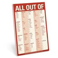 Knock Knock Pads: All Out of Pad - Red - Miscellaneous print  (9781601061546)