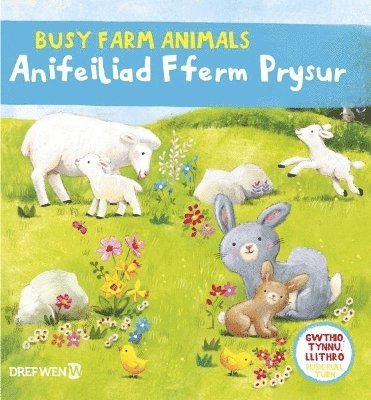 Cyfres Gwthio, Tynnu, Llithro: Anifeiliad Fferm Prysur / Busy Farm Animals (kartonnage)
