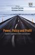 Power, Policy and Profit