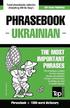 English-Ukrainian phrasebook and 1500-word dictionary