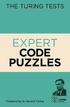 Turing Tests: Expert Code Puzzles