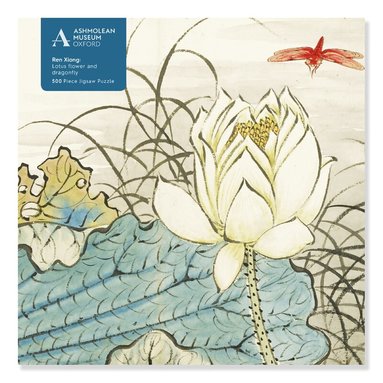Adult Jigsaw Puzzle Ashmolean: Ren Xiong: Lotus Flower and Dragonfly (500 pieces) (inbunden)