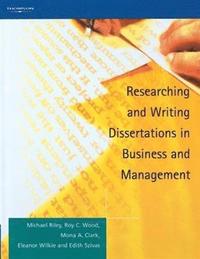 Researching and Writing Dissertations in Business and Management (hftad)