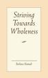Striving Towards Wholeness