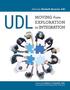 UDL: Moving from Exploration to Integration