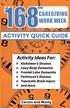 The 168 Hour Caregiving Work Week: Activity Quick Guide