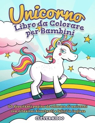 Unicorno libro da colorare per bambini (hftad)