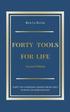 Forty Tools for Life