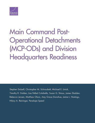 Main Command Post-Operational Detachments (MCP-ODs) and Division Headquarters Readiness (h�ftad)