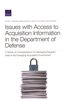 Issues with Access to Acquisition Information in the Department of Defense