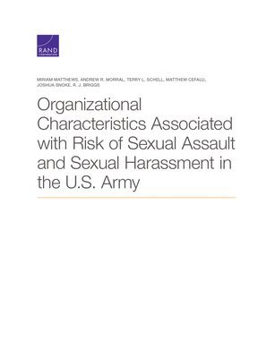 Organizational Characteristics Associated with Risk of Sexual Assault and Sexual Harassment in the U.S. Army (hftad)