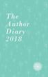 The Author Diary 2018