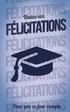 Felicitations (diplome) - Bleu - Carte livre d'or: Taille M (12,7x20cm)