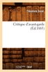Critique d'Avant-Garde (Ed.1885)