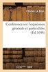 Confrence Sur l'Expression Gnrale Et Particulire