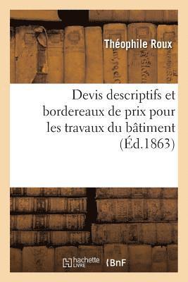 Devis Descriptifs Et Bordereaux de Prix Pour Les Travaux Du Bâtiment (häftad)