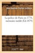 Police de Paris En 1770, M�moire In�dit