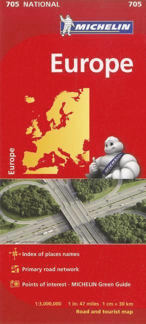 Europa Michelin 1:3milj, national map 705 (hftad)