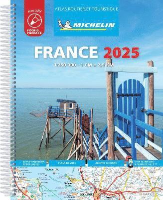 France 2025 - Tourist & Motoring Atlas Laminated Spiral (hftad)