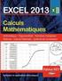 EXCEL 2013 calculs mathematiques