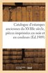 Catalogue d'Estampes Anciennes Des �coles Fran�aise Et Anglaise Du Xviiie Si�cle