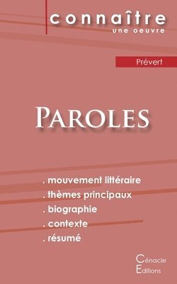 Fiche de lecture Paroles de Prvert (Analyse littraire de rfrence et rsum complet) (hftad)