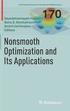 Nonsmooth Optimization and Its Applications