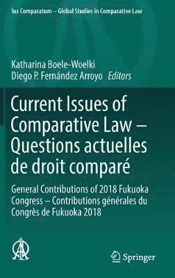 Current Issues of Comparative Law  Questions actuelles de droit compar (inbunden)