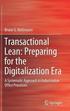 Transactional Lean: Preparing for the Digitalization Era