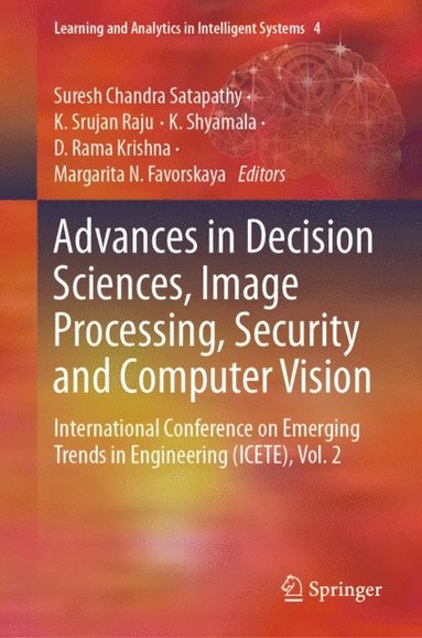 Advances in Decision Sciences, Image Processing, Security and Computer Vision (e-bok)