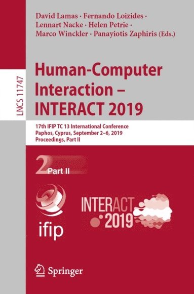 Human-Computer Interaction - INTERACT 2019 (e-bok)