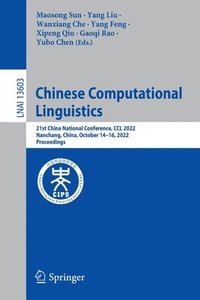 Chinese Computational Linguistics (häftad)