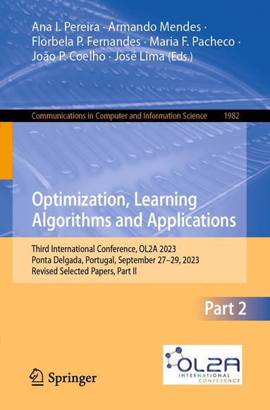 Optimization, Learning Algorithms and Applications - Ana I Pereira ...