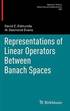 Representations of Linear Operators Between Banach Spaces