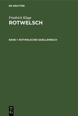 Rotwelsches Quellenbuch (inbunden)