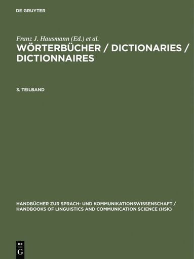 W�rterb�cher / Dictionaries / Dictionnaires. 3. Teilband (inbunden)