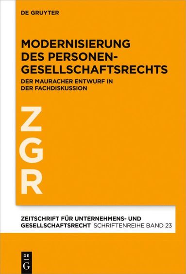 Modernisierung des Personengesellschaftsrechts (inbunden)
