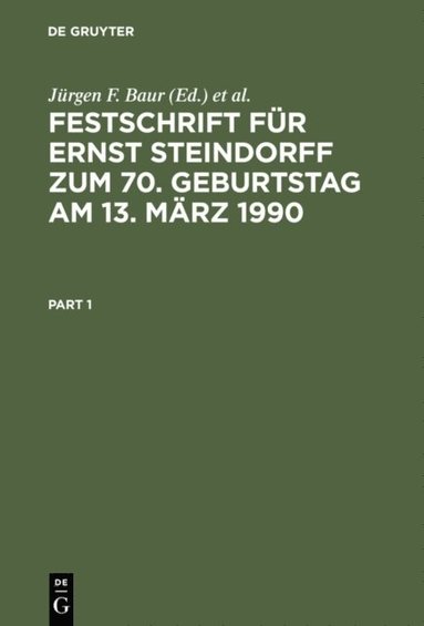 Festschrift für Ernst Steindorff zum 70. Geburtstag am 13. Mÿrz 1990 (e-bok)