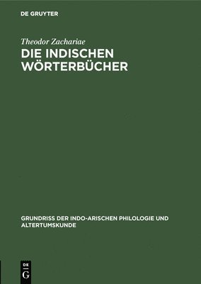 Die Indischen W�rterb�cher (inbunden)