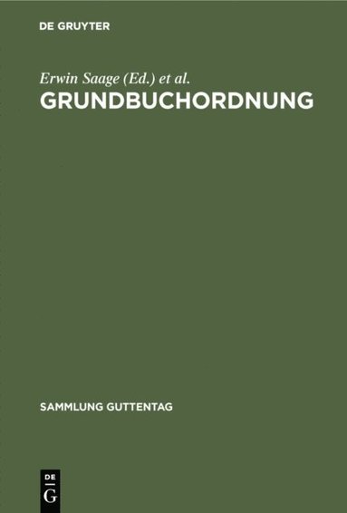 Grundbuchordnung (häftad)