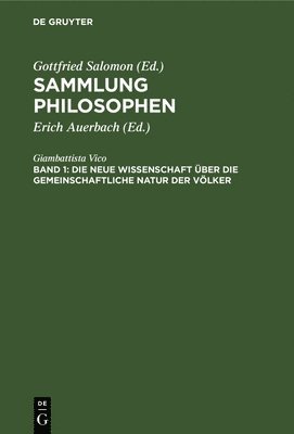 Die Neue Wissenschaft ber Die Gemeinschaftliche Natur Der Vlker (kartonnage)