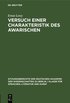 Versuch Einer Charakteristik Des Awarischen
