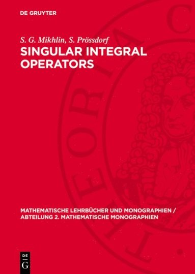 Singular Integral Operators (häftad)
