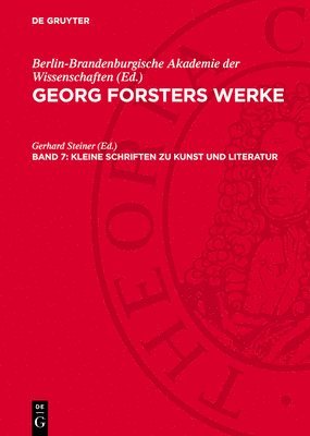 Kleine Schriften Zu Kunst Und Literatur: Sakontala (inbunden)