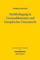 Streitbeilegung in Unionsabkommen und Europisches Unionsrecht (hftad)